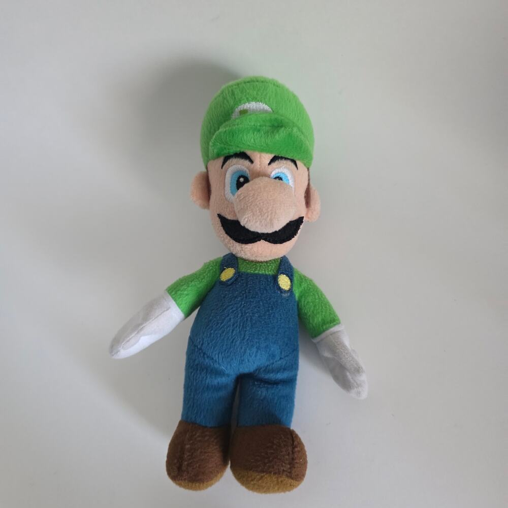2010 Super Mario Bros Luigi Plush Doll Toy Goldie 10"